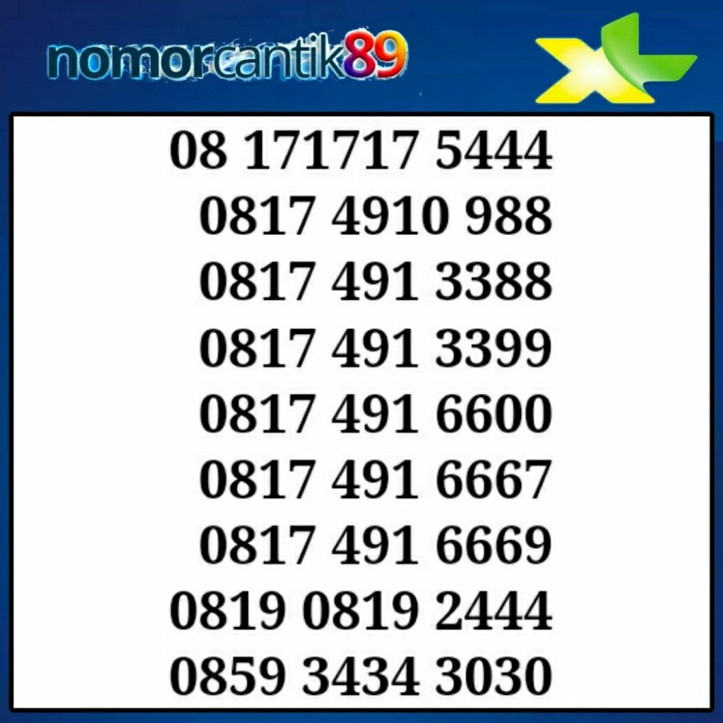 Nomor cantik xl Nomor perdana cantik support 5G