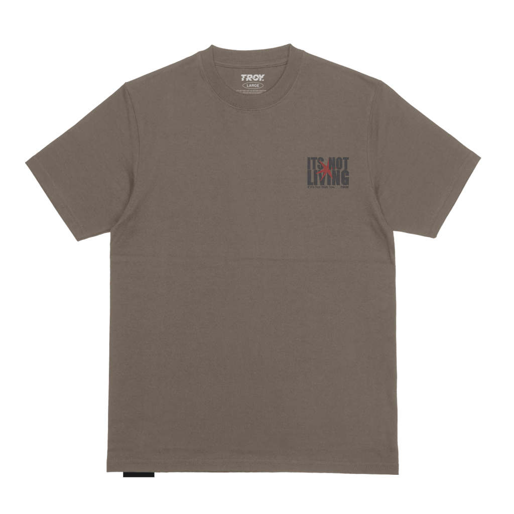 Troy Company Tshirt Maple Brown Not Living - Kaos Lengan Pendek Kaos Coklat Maple MTD 3151