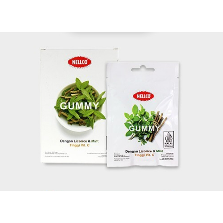 

Gummy Nelco Mint 5 Sachet Lenko / Permen Meredahkan Batuk