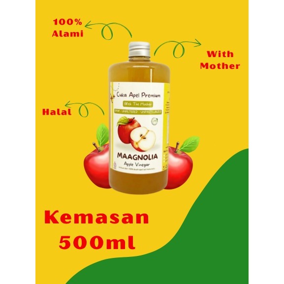 

Cuka Apel Magnolia (Cuka Apel Premium) Ukuran 500ml. 100 % Dari Apel Asli. Halal Dan Aman Digunakan.
