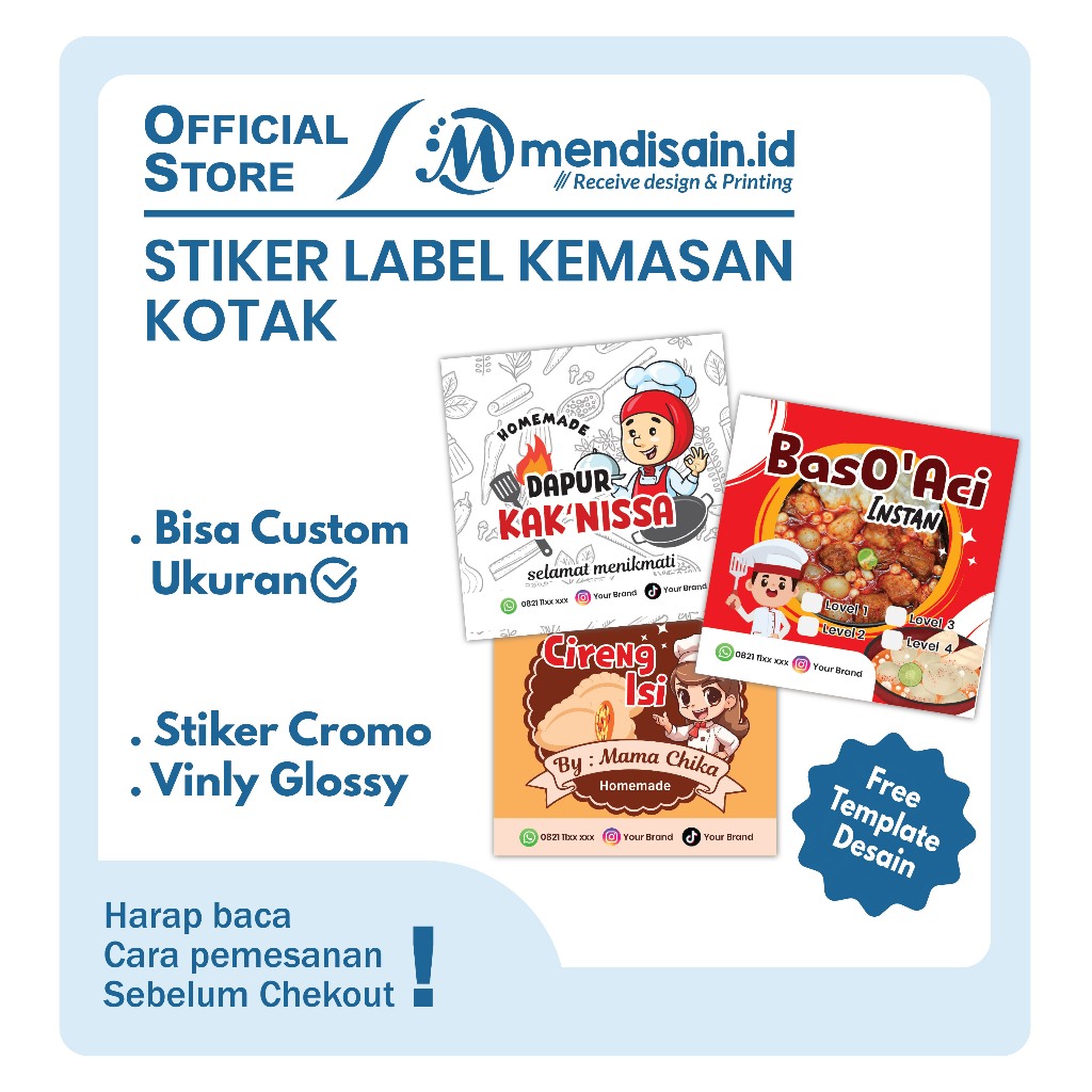 

Stiker Vinyl Kotak - Cetak Stiker Label kemasan - Stiker Kemasan Produk [VINYL]
