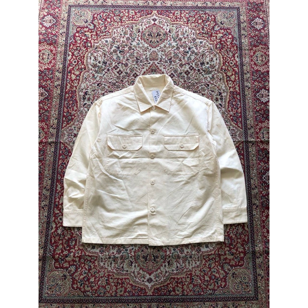 Gu work shirt oversized jacket Gu japan streetwear jacket F778