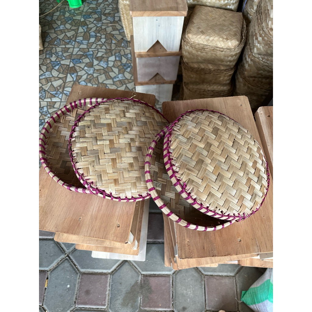 Tampah Bambu tampah bambu mini 23CM Tempah kue dan tumpeng