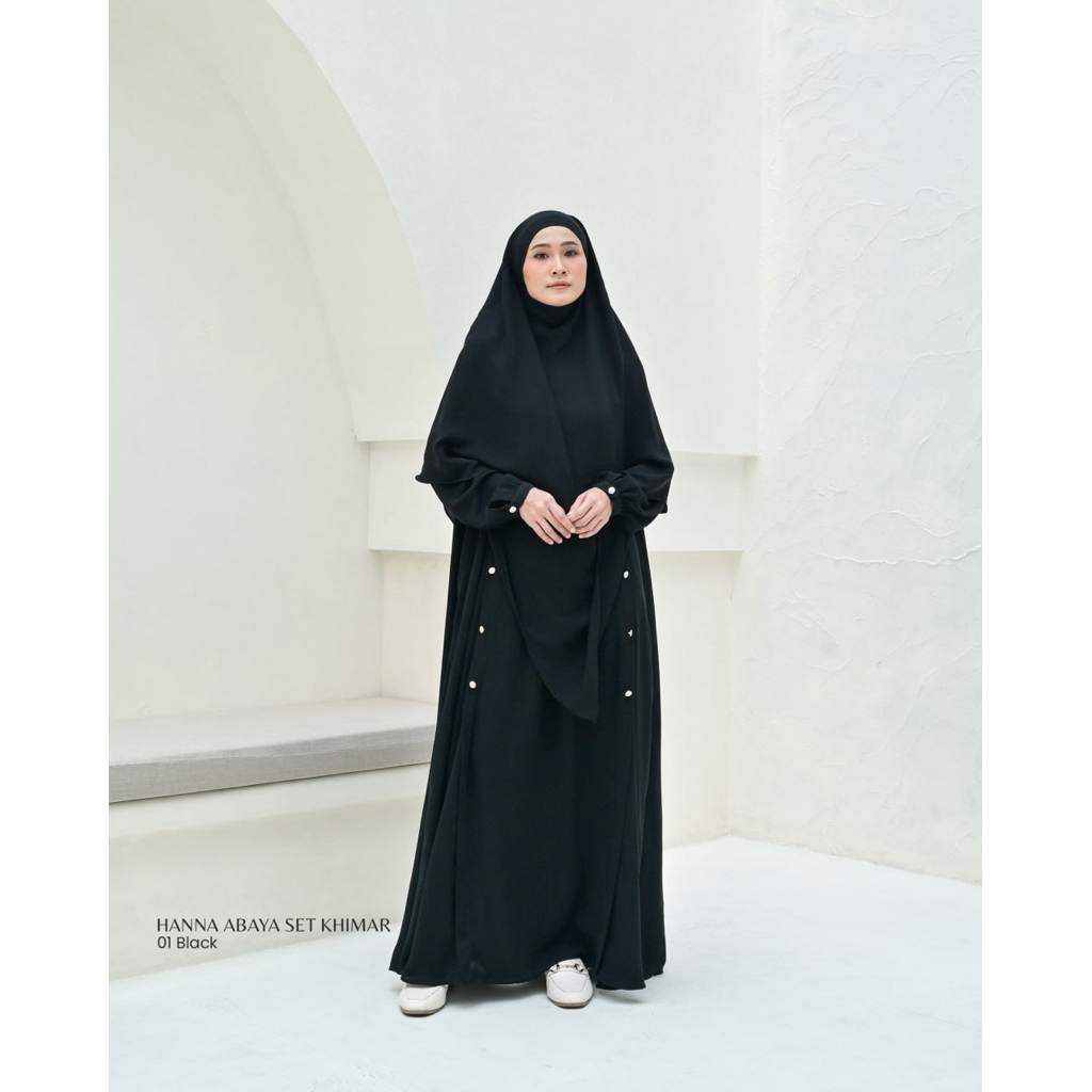 HANNA ABAYA & KHIMAR BY LIDIAHADIWINOTO | SET ABAYA PREMIUM UMROH HAJI