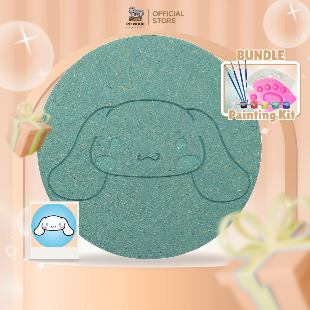 

[Rewood] Wood Painting Kit Cinnamoroll Icon | Size M | DIY Melukis Karakter Kanvas Kayu Sanrio Ikon