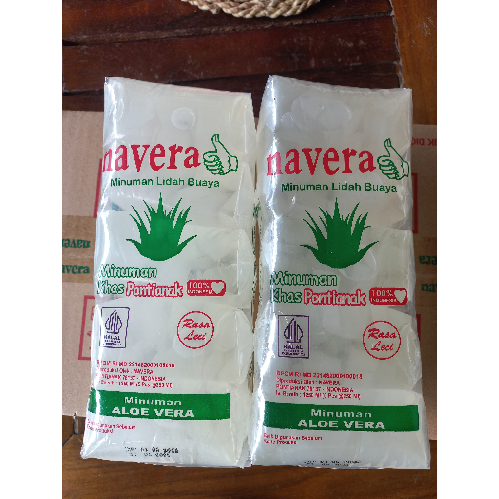 

Minuman Lidah Buaya navera Rasa Leci Oleh-Oleh Pontianak
