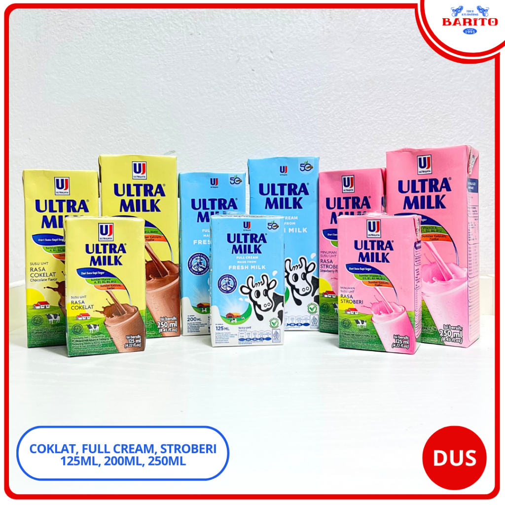 

[DUS/KARTON] Susu Ultra Milk 125ml, 200ml, 250ml