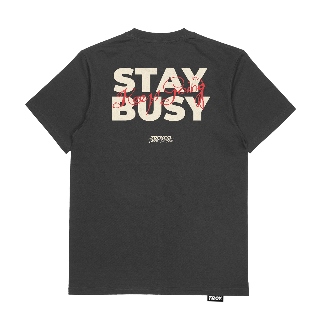 Troy Company Tshirt Dark Grey Keep Going - Kaos Reguler Abu Gelap MT 3152
