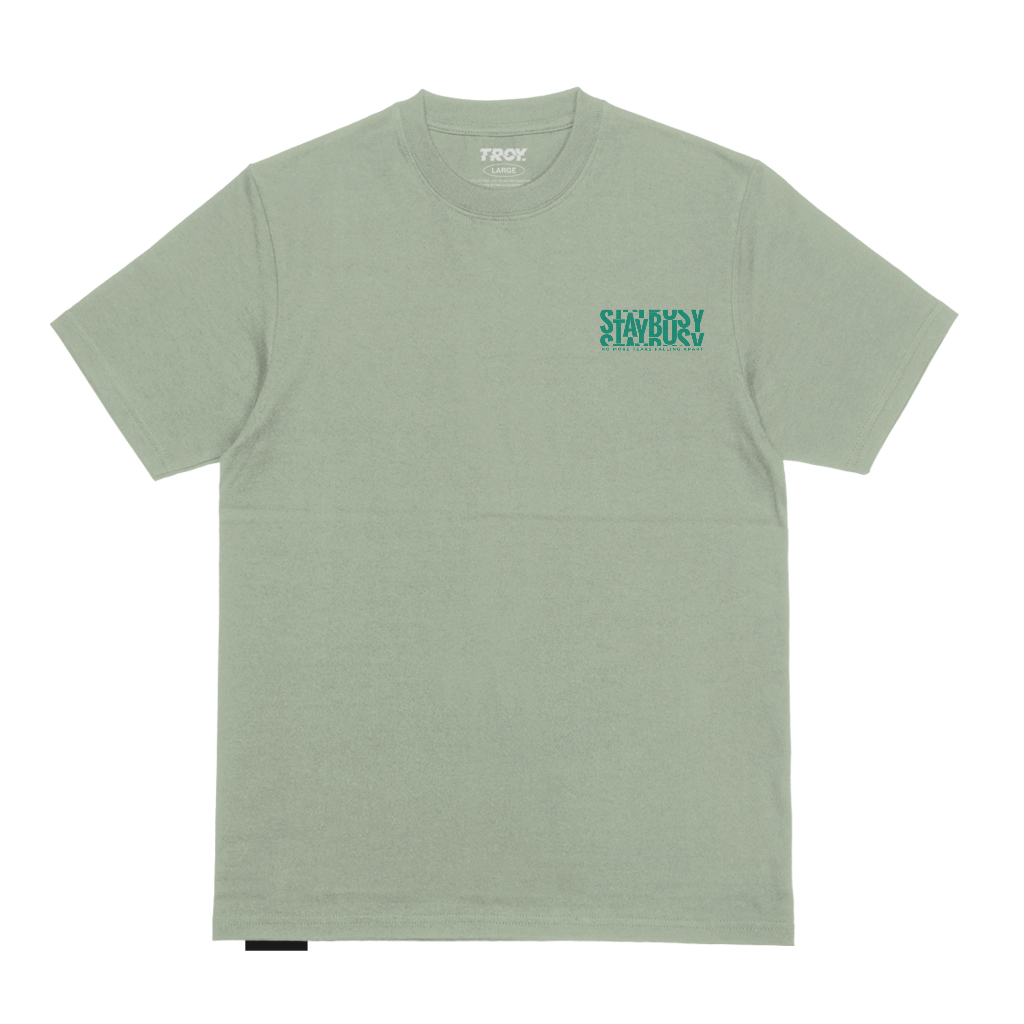 Troy Company Tshirt Sage Green Rolling Text - Kaos Lengan Pendek Kaos Hijau Sage MTD 3153