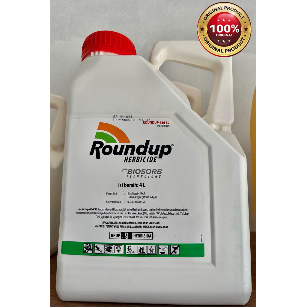 Roundup 486 SL @ 4 Liter / Racun Rumput & Gulma