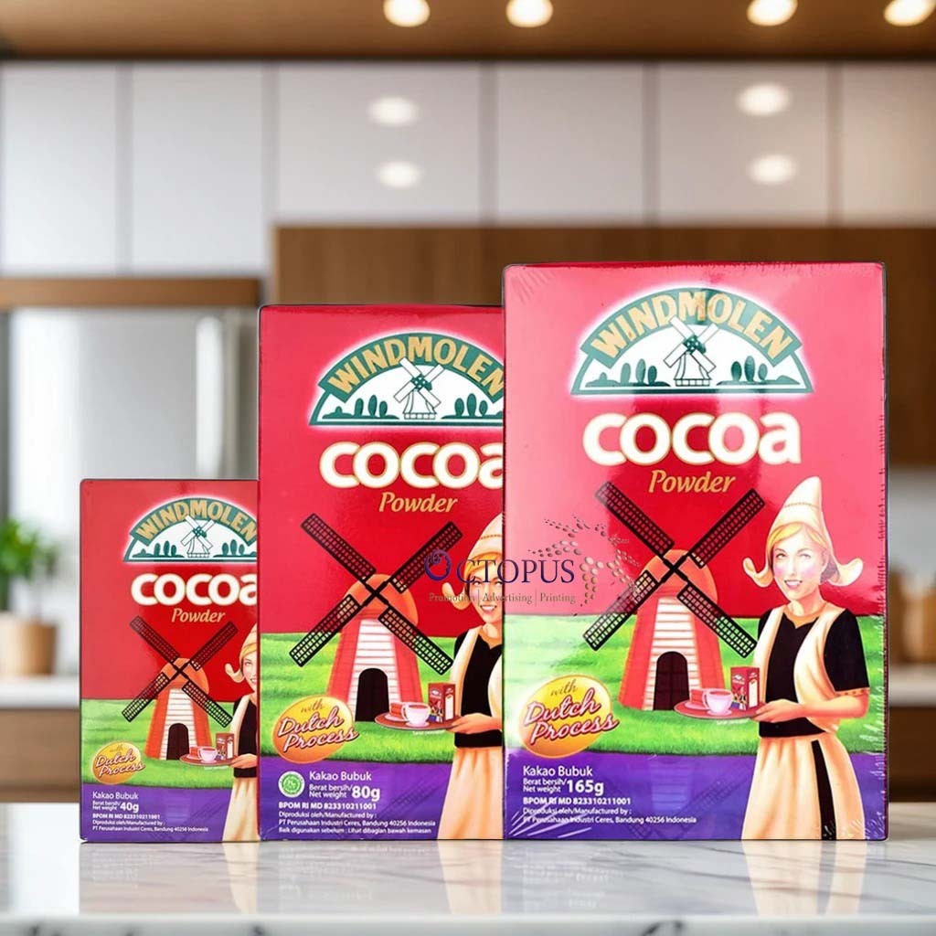 

Windmolen Cocoa Powder / Kakao Coklat Tepung Bubuk 40 / 80 / 165 Gram.
