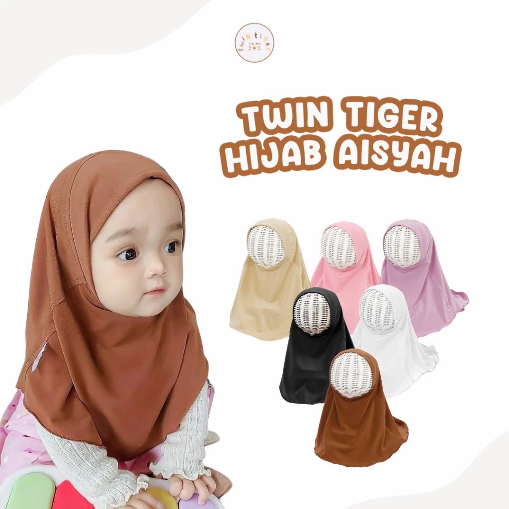 Twin Tiger Baby Hijab Aisyah - Hijab Anak / Jilbab Anak