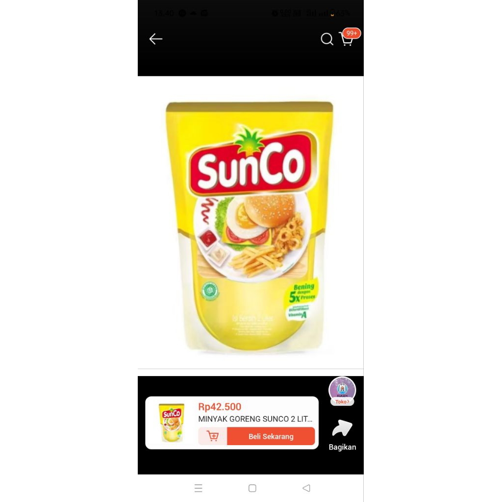 

MINYAK SUNCO 2 LITER 2L