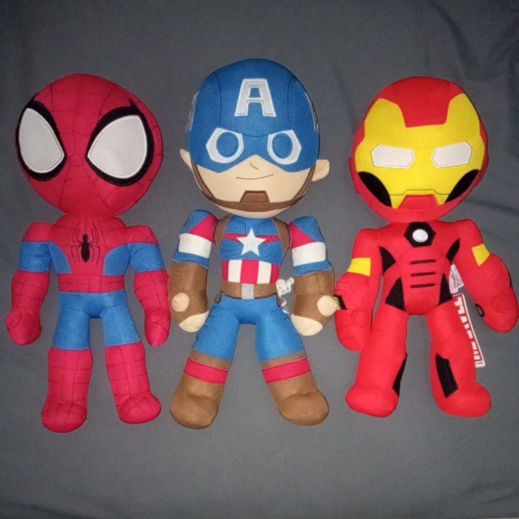 Boneka Marvel x Miniso Spiderman Captain Amerika Iron Man