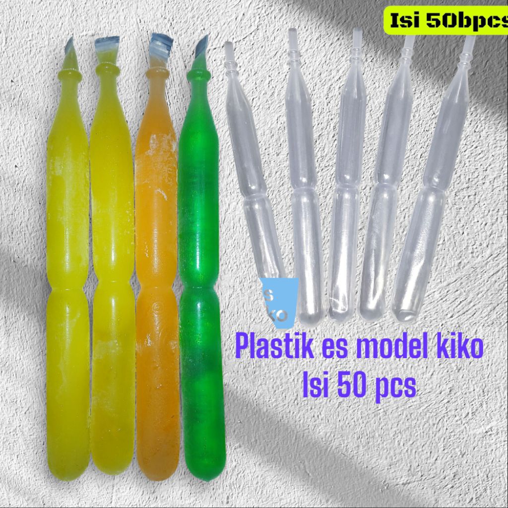 plastik es model kiko isi 50pcs plastik es lilin plastik es polos