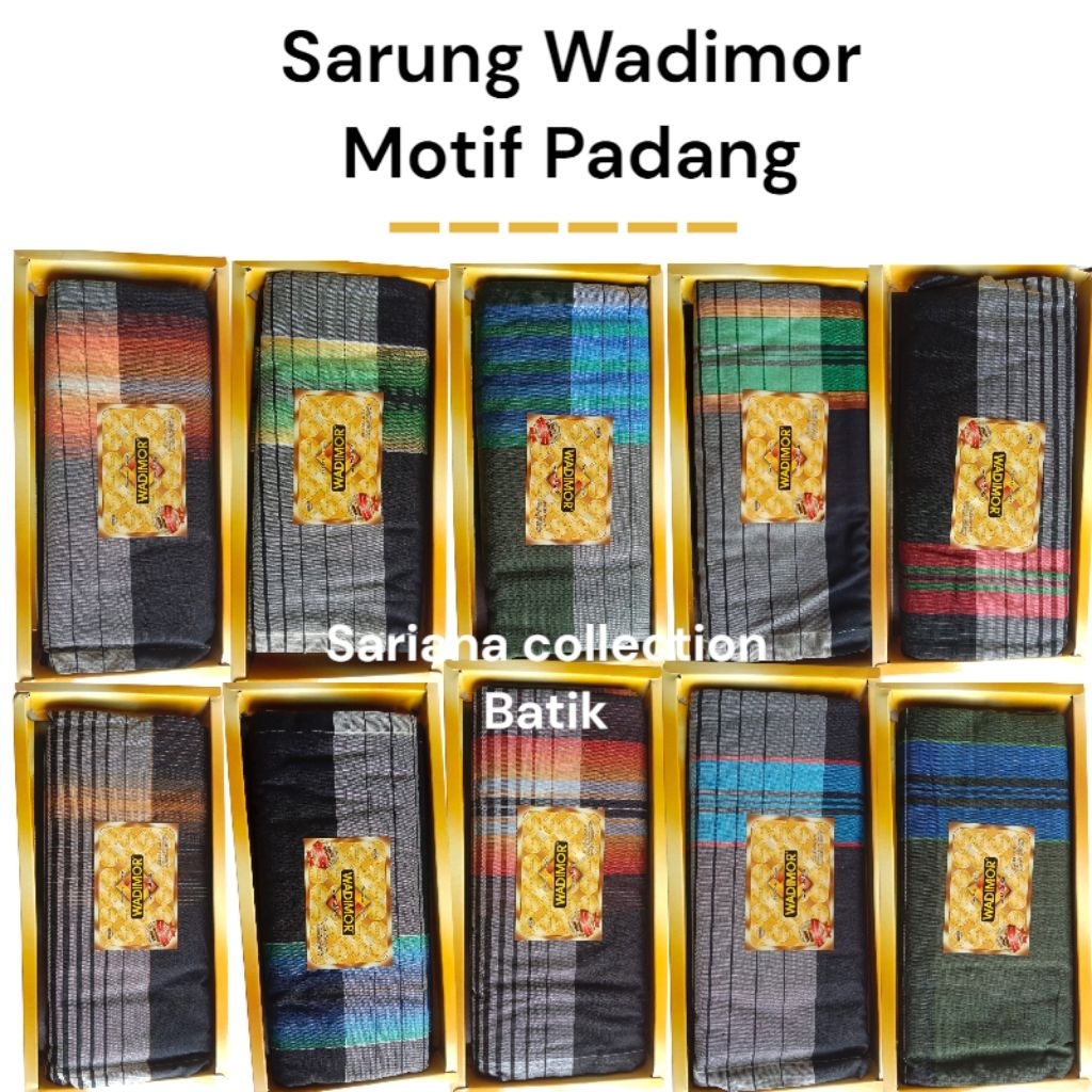 Sarung Tenun Pria Cap Wadimor Standar Motif Padang Kotak Besar