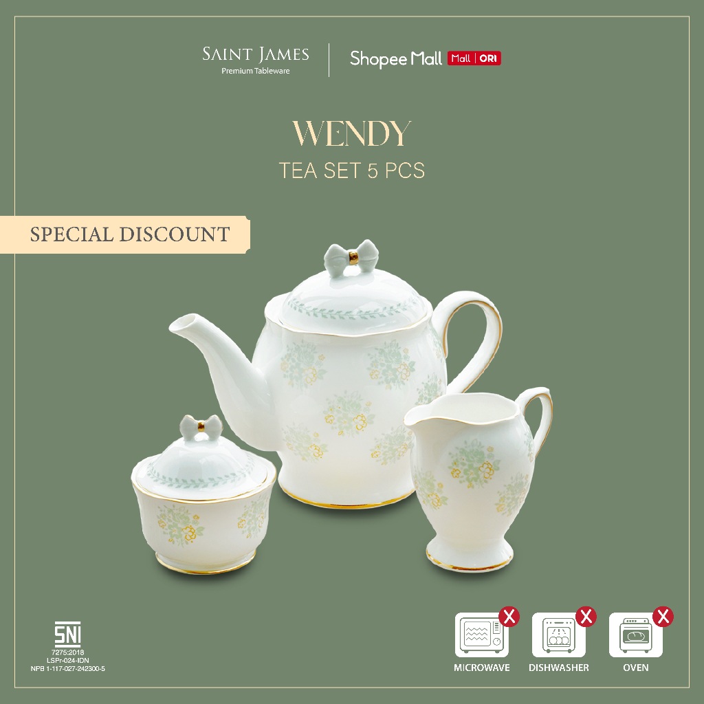 Tea Set Saint James Wendy 5 pcs