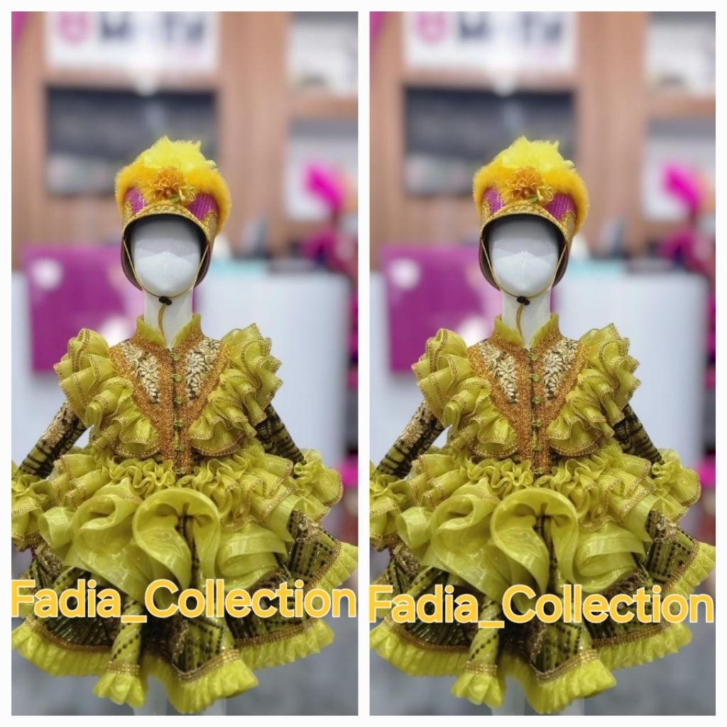 Baju Mayoret Kuning Lemon/Baju Mayoret Kupu Kupu/Baju Mayoret Garis/Baju Mayoret Wanita/Baju Mayoret