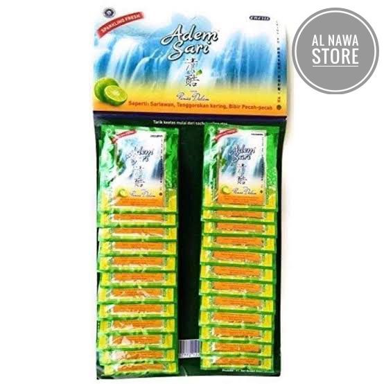 

Adem Sari 1 Renteng isi 24 Sachet Panas Dalam Sariawan Bibir Pecah Pecah Sakit Tenggorokan Bibir Melatup