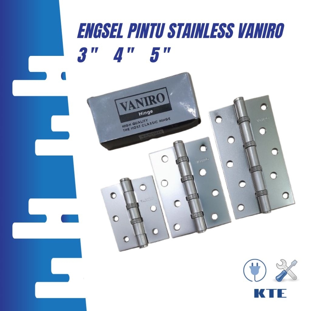 VANIRO  Engsel pintu / jendela 3"  4"  5"  stainless tebal