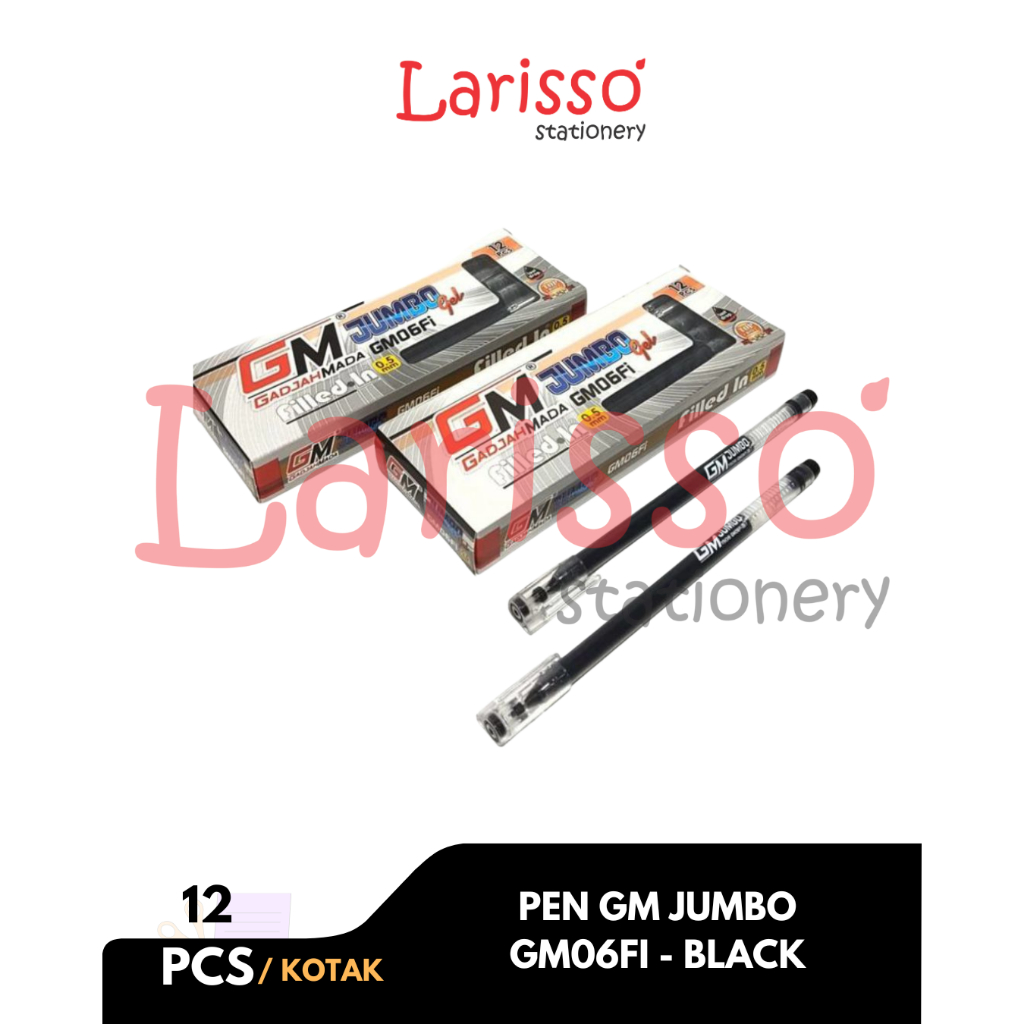 

GM - (pcs) PEN GEL / PEN TINTA GM JUMBO GM-06FI - Warna Hitam - Pcs