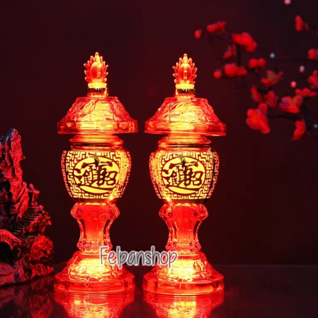Lampu Led Sembahyang Caocai Merah/Kuning Lampu Led Caocai Merah