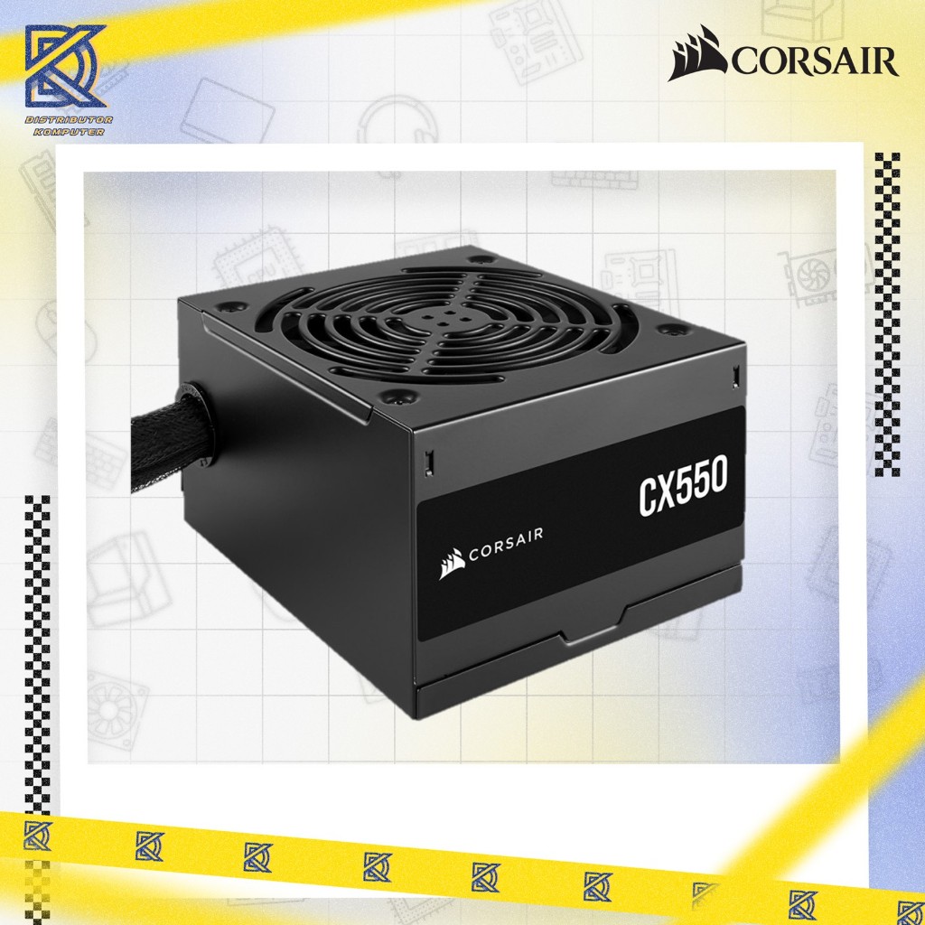 Corsair CX550 - 550 Watt 80 PLUS Bronze ATX Power Supply Hitam