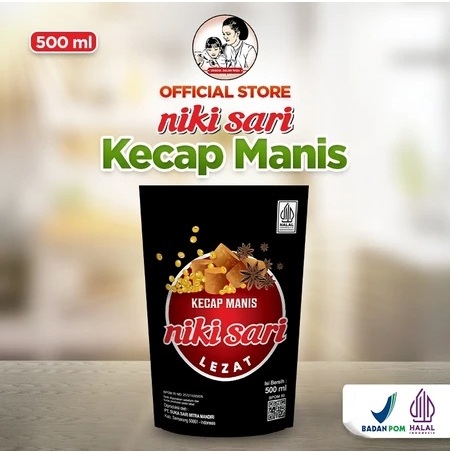 

Niki Sari Kecap Manis Pouch 500 ml/kecap manis