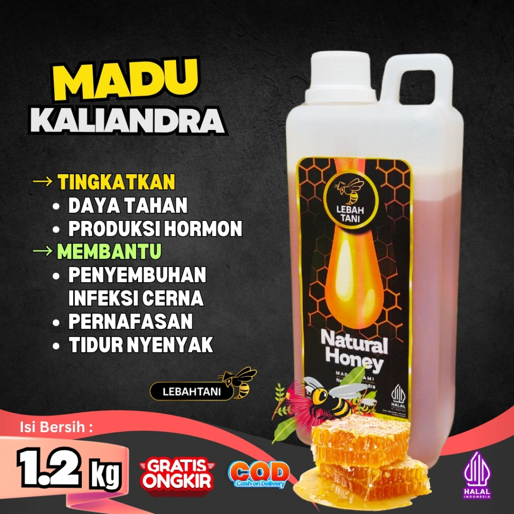 

Madu Asli Kaliandra Lebahtani 1.2 Kg