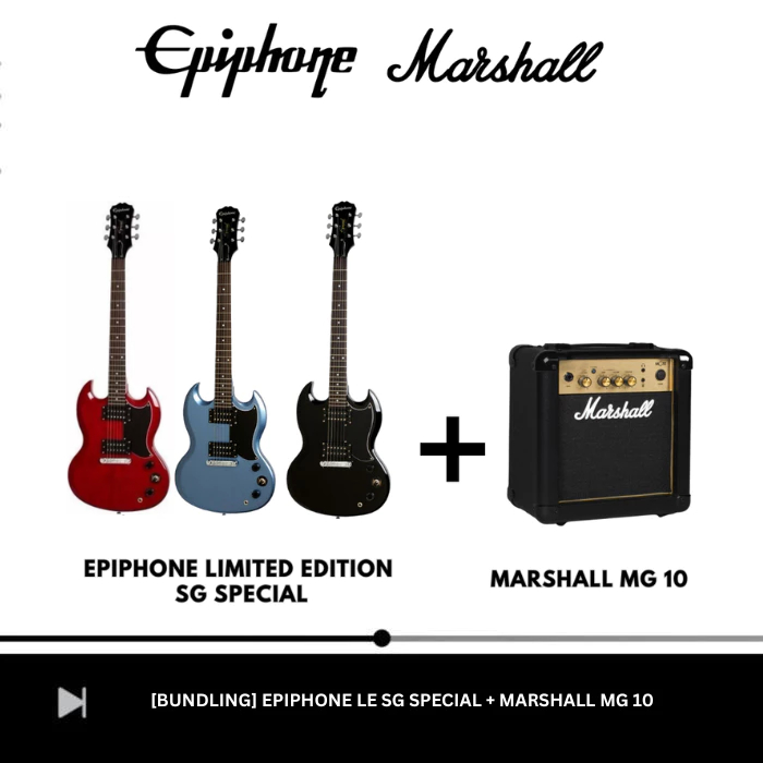 VITA_ [BUNDLE] Epiphone SG Special LTD 1 Gitar Elektrik + Marshall MG Combo Amplifier