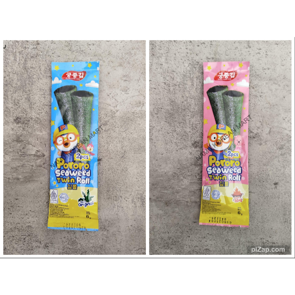 

Pororo Twin Roll Original 6gr / Pororo Twin Roll BBQ 6gr / Seaweed Roll / Cemilan Rumput Laut / Rumput Laut Gulung / Snack Rumput Laut