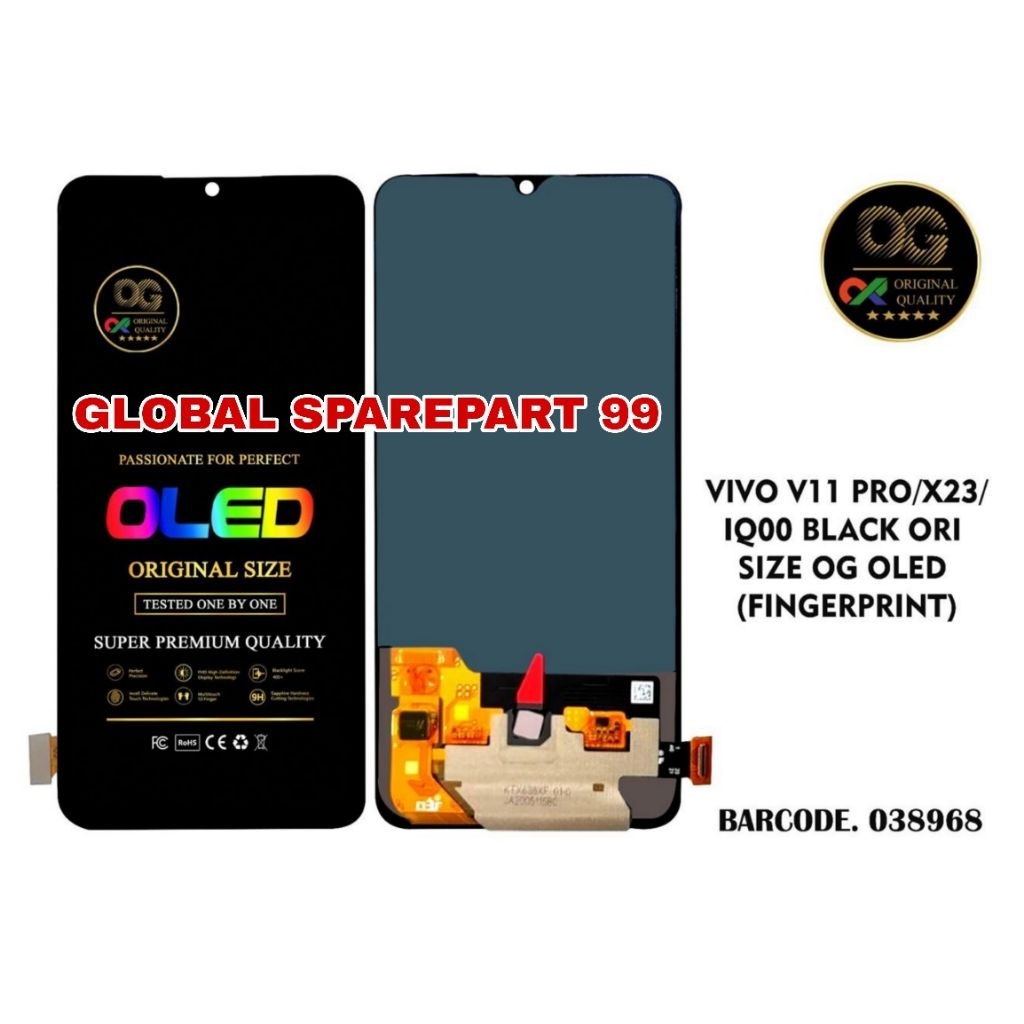 LCD VIVO V11 PRO / VIVO X23 / VIVO IQ00 ORI OLED SUPER (BISA FINGERPRINT) OLED OG SUPER