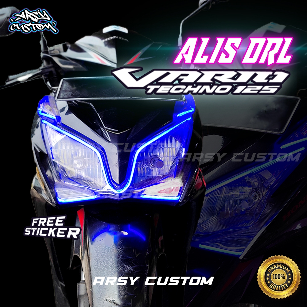 LAMPU ALIS LED DRL VARIO 125 OLD Bonus ALIS Sein LAMPU ALIS Variasi Lis Depan Sen VARIO 125 Terbaru