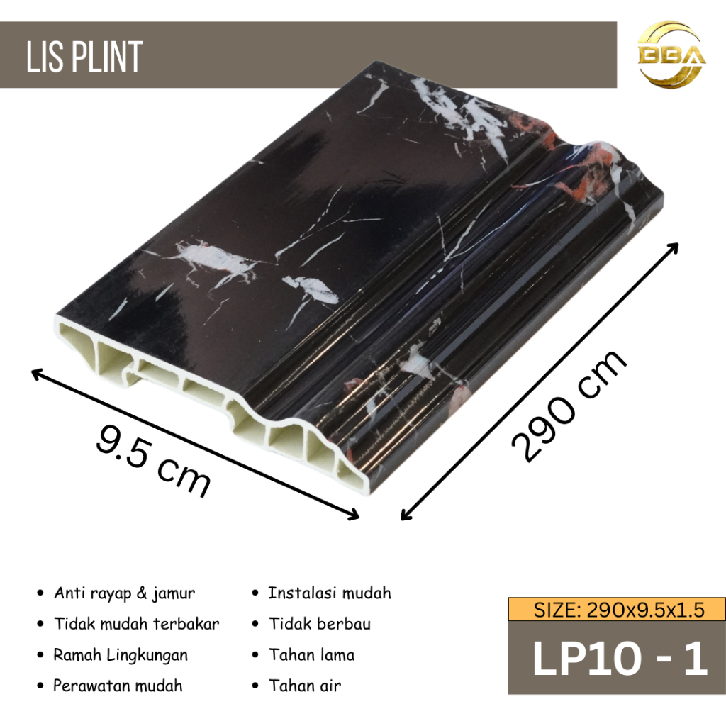 Lis Plint PVC – Skirting Dinding / Penutup Bawah Tembok – Finishing Rapi & Elegan