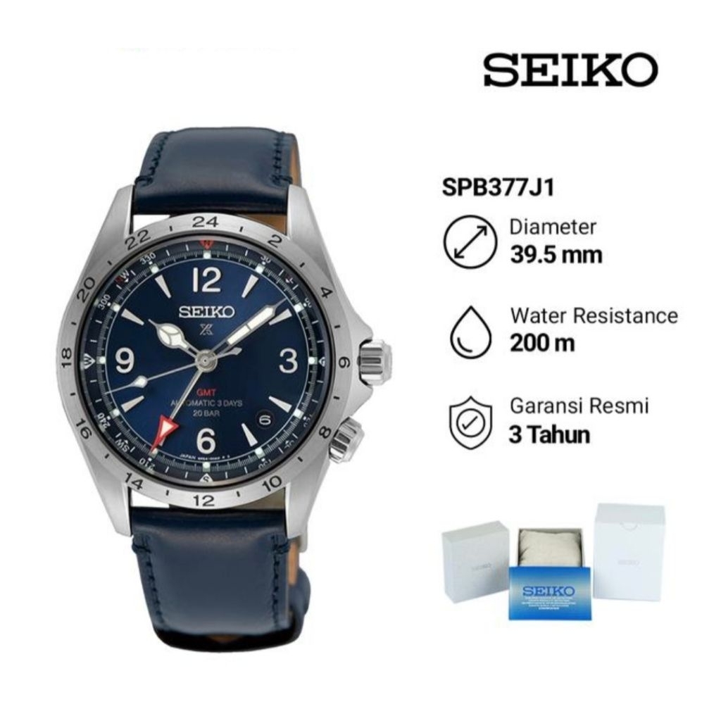 Jam Tangan Pria Seiko Prospex SPB377J1 Alpinist GMT Original
