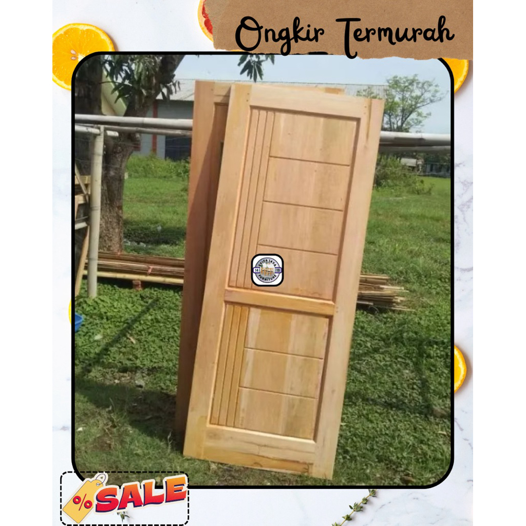 (Ready stok) Pintu rumah utama minimalis Kayu jati