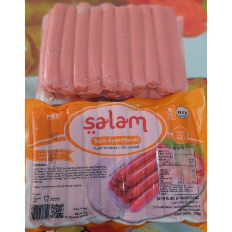 

SALAM SOSIS AYAM MERAH 750Gr ISI 32