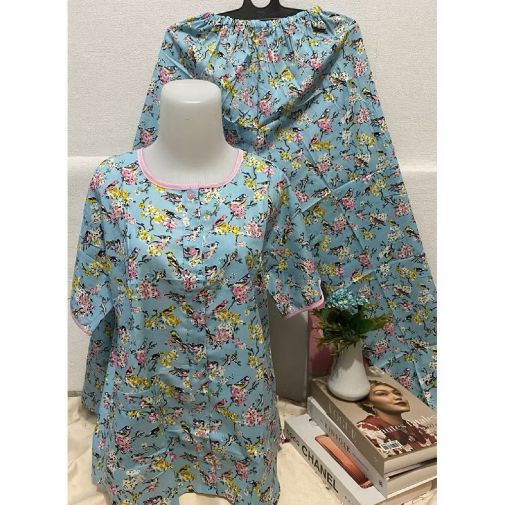 Hoki & Sheila CP ABG Silver Piyama Hoki Sheila Celana Panjang ABG Silver Katun Sabata Baju Tidur Hok