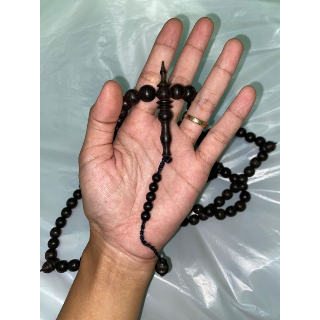 tasbih kayu kelor hitam 108/99 butir