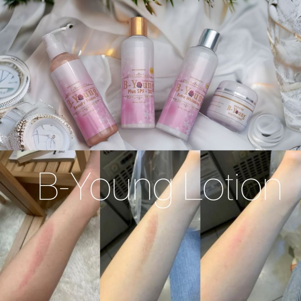 B-Young Lotion pemutih badan pkt lngkp 250ml booster 60gr
