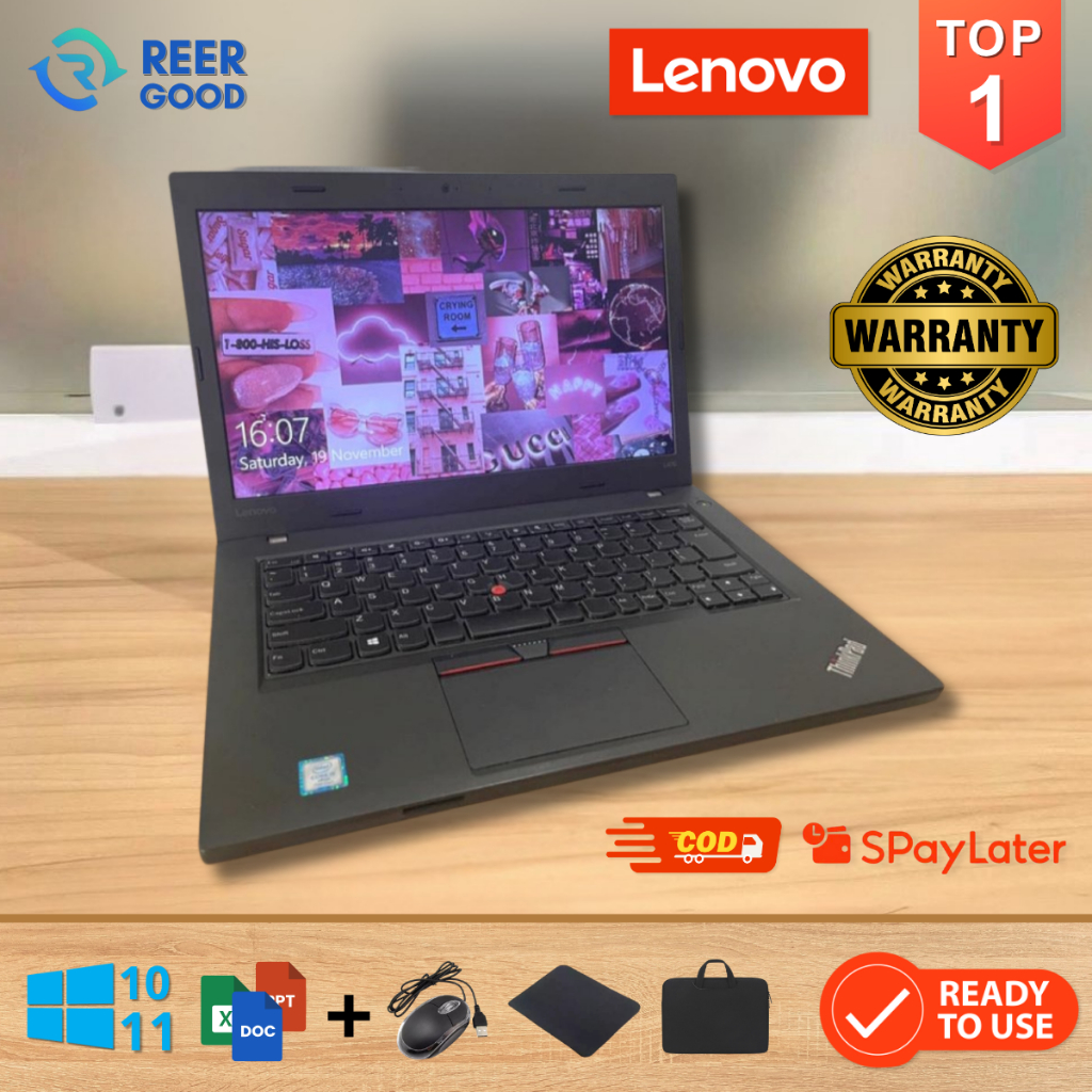 Laptop Lenovo Thinkpad L470 i5 GEN 4 / i5 GEN 7 / i7 GEN 7 Second Berkualitas & Bergaransi