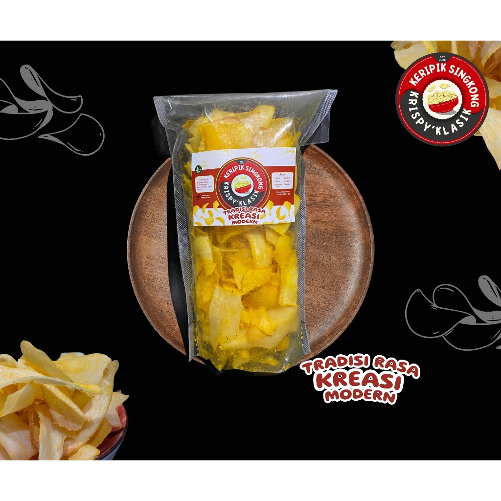 

Keripik Singkong Krispy’Klasik – 200g (KEJU) | Renyah, Gurih, Homemade, Banyak Varian Rasa