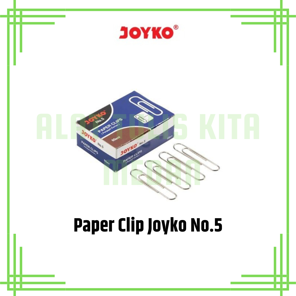 

(1 Kotak) Paper Clip Joyko No.5 / Klip Kertas / Penjepit Kertas Joyko No.5