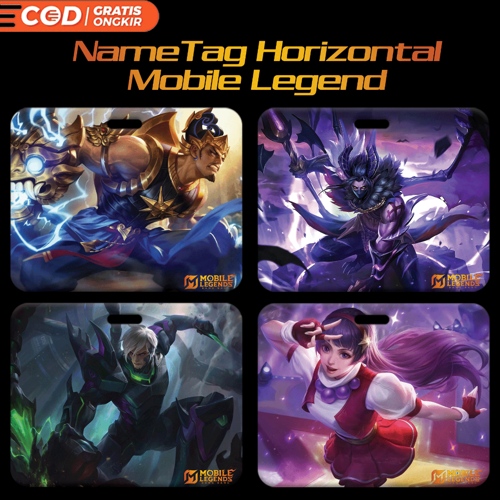 

(N021) Nametag Horizontal Mobile Legend Tanpa Tali / Mobile Legend / Card Holder Game / ID Card Moonton / Tempat Kartu