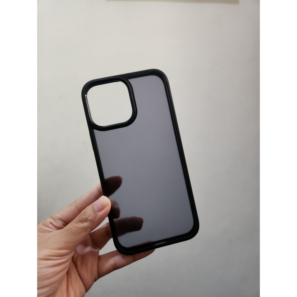 case iphone 13 promax spigen original like new warna abu hitam