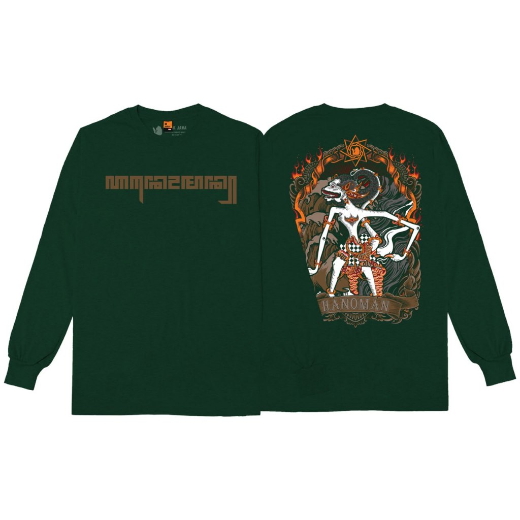 BIJAK JAWA Kaos Wayang Hanoman Lengan Panjang
