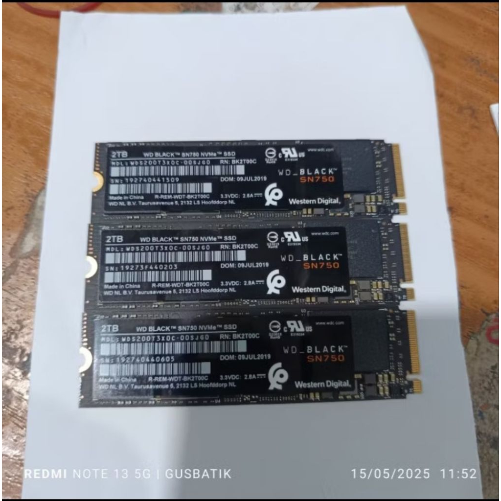 nvme 2tb adata legend 710 nvme 2280 bekas original - Team 2TB - WD Black SN750 2TB