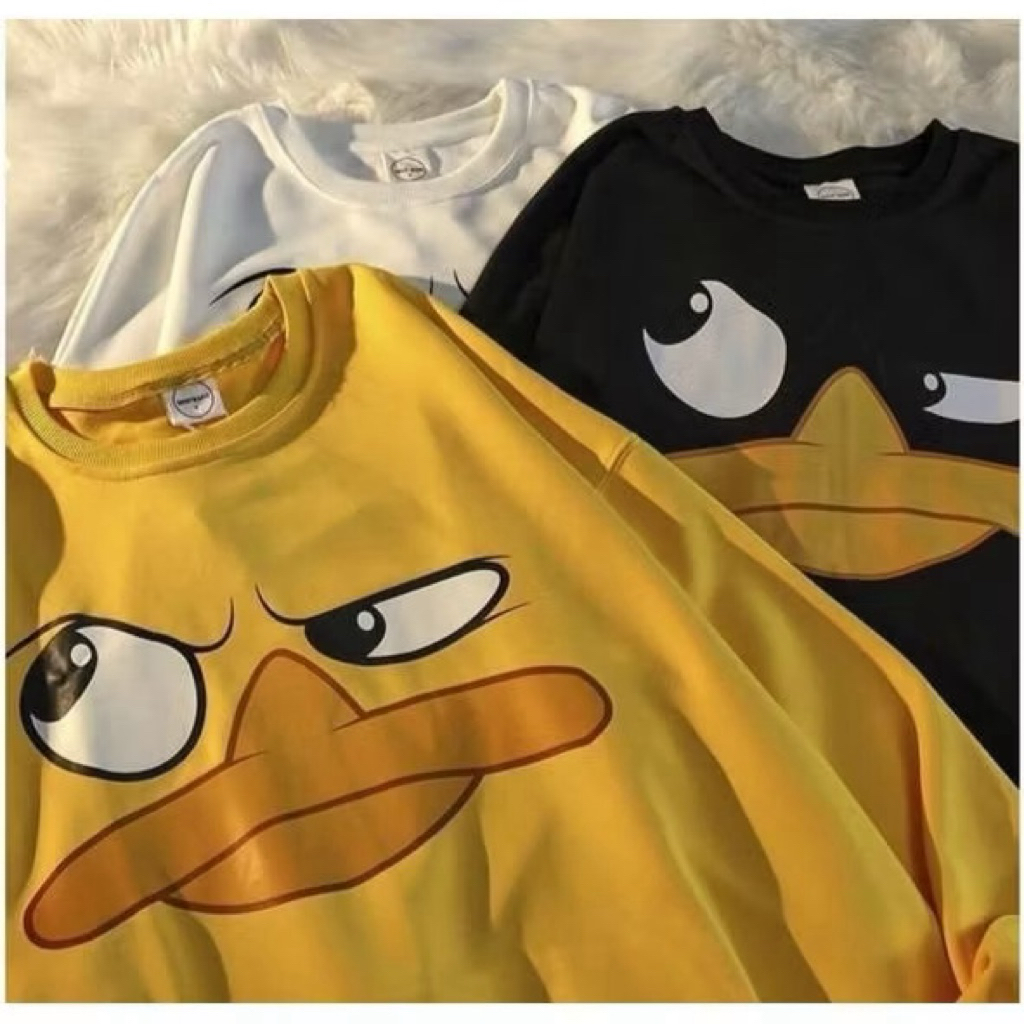 DONALD DUCK SWEATER OVERSIZE OBLONG CREWNECK WANITA