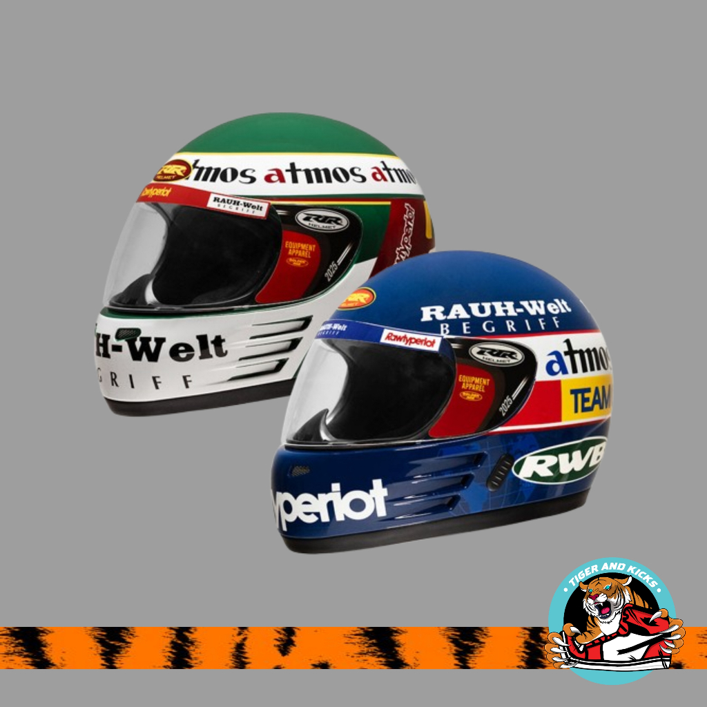 Helm Rawtype Riot ATMOS X RWB X RTR HELMET - GREEN & BLUE (japan version)