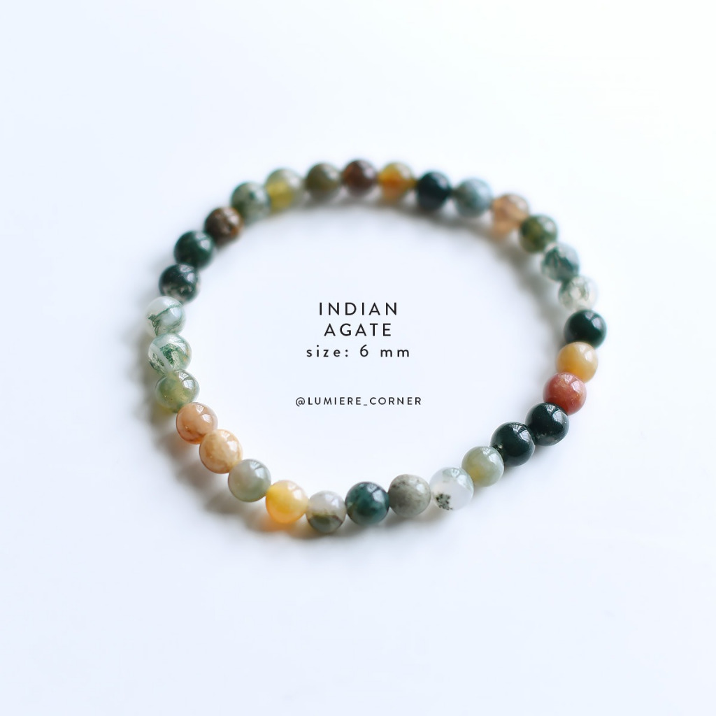 Indian Agate 6mm Bracelet